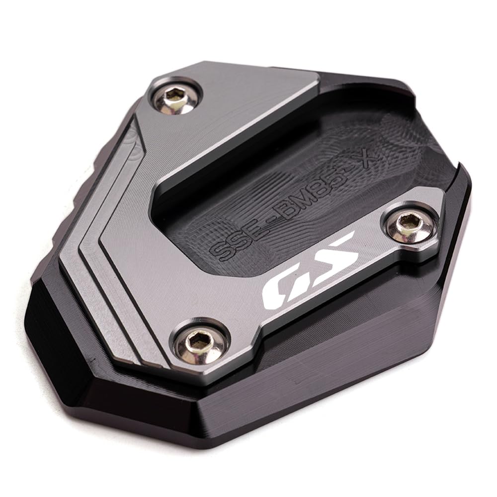 ZEXDDI Passend für B&MW F800GS F900GS F850GS F750GS Adventure Kickstand Plate Motorrad CNC Seitenständer Verlängerung Pad F850 GS Adventure F 750 850 GSA F 900 GS ADV (Grau) von ZEXDDI