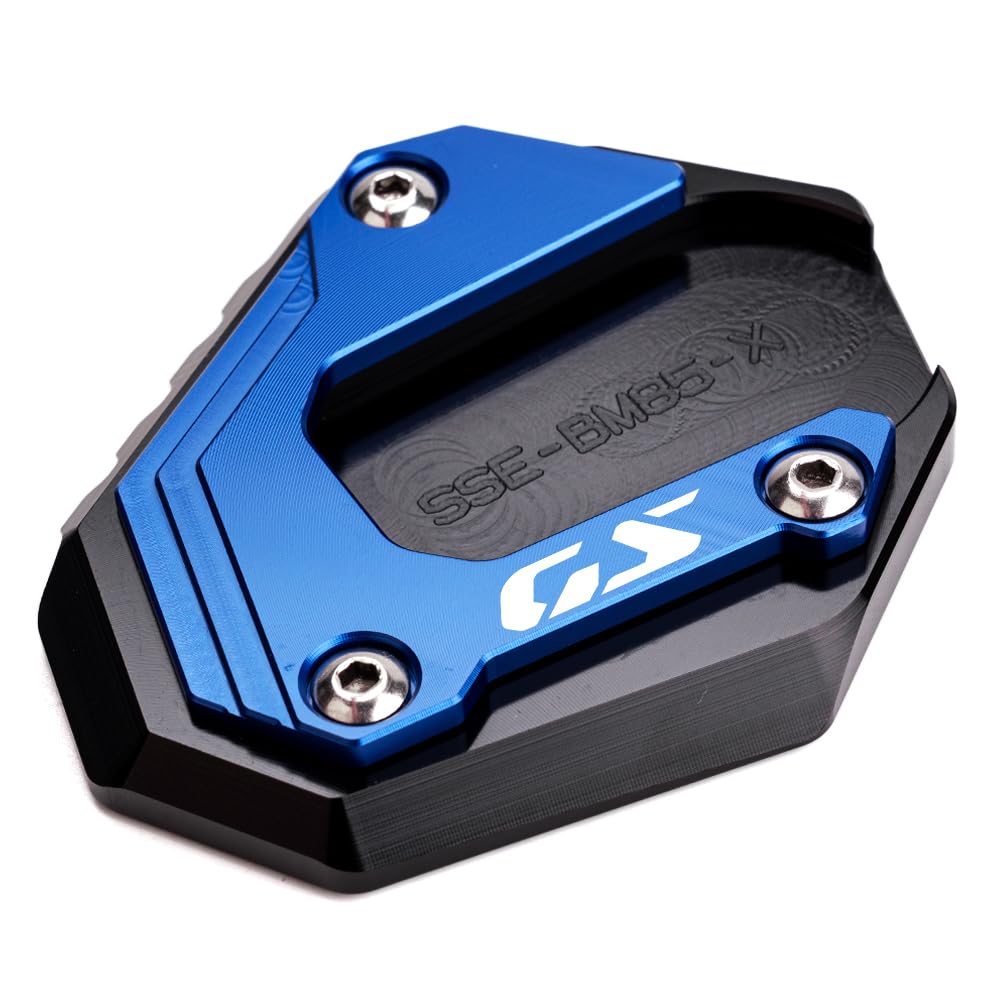 ZEXDDI Passend für B&MW F800GS F900GS F850GS F750GS Adventure Kickstand Plate Motorrad CNC Seitenständer Verlängerung Pad F850 GS Adventure F 750 850 GSA F 900 GS ADV (blau) von ZEXDDI