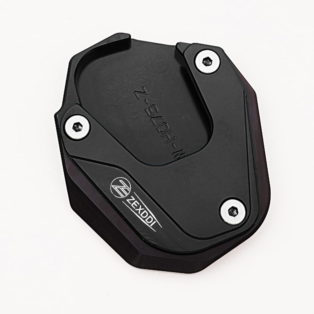 ZEXDDI Passend für Hon-da XADV X-ADV X ADV 750 NC750X NC750 X 2021-2024 Motorrad CNC Seitenständer Verlängerung Pad Kickstand Fuß Vergrößerung Platte Zubehör (schwarz) von ZEXDDI