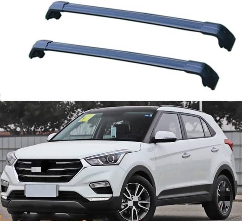 2 Stücke Dachträger für Alfa Romeo Stelvio SUV 2017-2022 2023 2024, aus Alu Bis Offene Reling, Auto Dachreling Rack Lastenträger Querträger Auto Zubehör,Black von ZFSMHLH