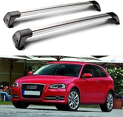 2 Stücke Dachträger für Audi A3 5 Door Sportback 2010 2011 2012 2013, aus Alu Bis Offene Reling, Auto Dachreling Rack Lastenträger Querträger Auto Zubehör von ZFSMHLH