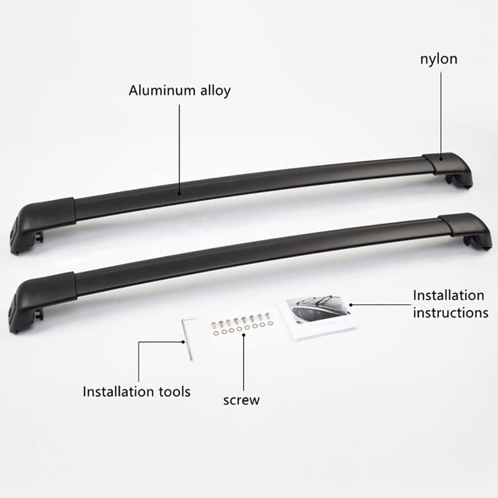 2 Stücke Dachträger für Audi A6 Avant Estate C6 2005-2010, aus Alu Bis Offene Reling, Auto Dachreling Rack Lastenträger Querträger Auto Zubehör von ZFSMHLH