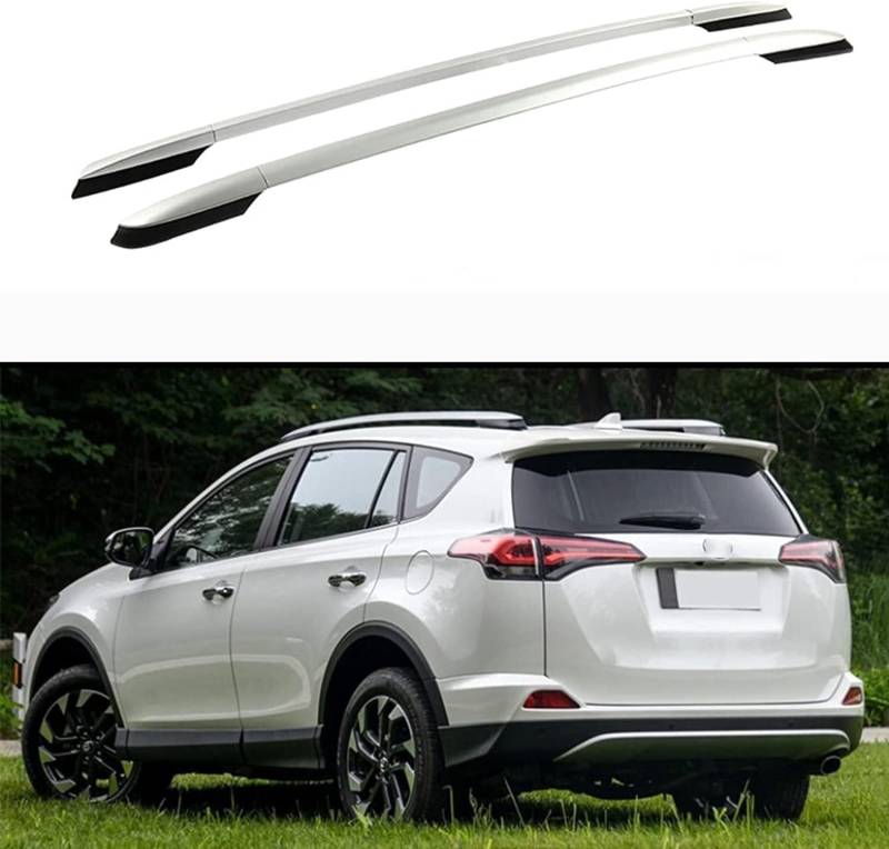 2 Stücke Dachträger für T-oyota RAV-4 2013–2018, aus Alu Bis Offene Reling, Auto Dachreling Rack Lastenträger Querträger Auto Zubehör,B2016-2018 von ZFSMHLH