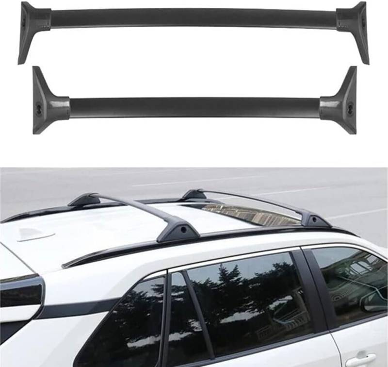 2 Stücke Dachträger für to-YOTA RAV4 RAV 4 2019 2020 2021 2022, aus Alu Bis Offene Reling, Auto Dachreling Rack Lastenträger Querträger Auto Zubehör von ZFSMHLH