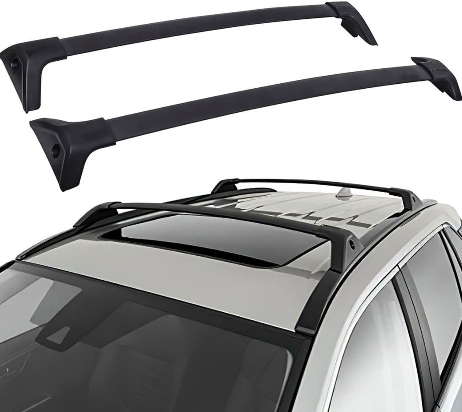 2 Stücke Dachträger für to-yota RAV4 RAV 4 2019 2020 2021 2022, aus Alu Bis Offene Reling, Auto Dachreling Rack Lastenträger Querträger Auto Zubehör von ZFSMHLH