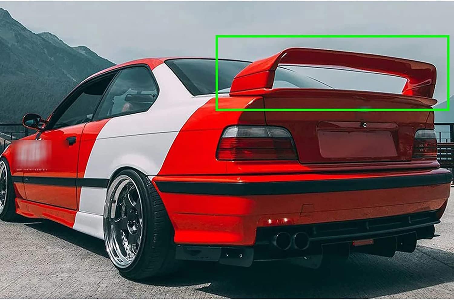 Auto Heckspoiler Spoiler für BMW E36 Series 3 Coupe M3 GT Style 1990-2002,Kofferraumspoiler Heckklappe Spoiler Bodykits Heckflügel Splitter,A/Red von ZFTAP