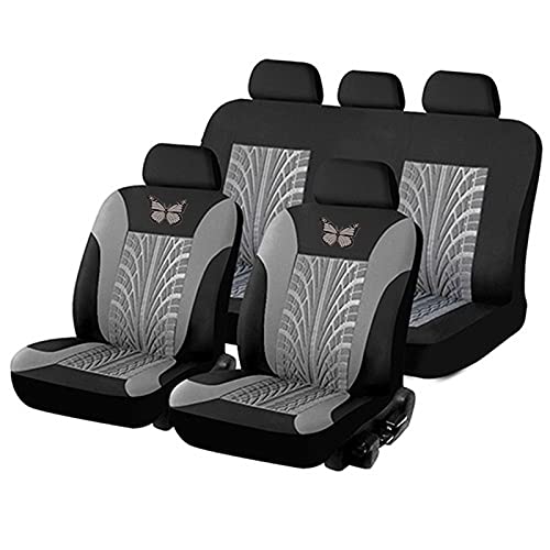 ZFTAP Auto Autositzbezüge Set für Jaguar XJ L (X351) 2010-2018 low configuration, 5-Sitzer Sitzbezüge-Set Autoschondecke,A/Gray von ZFTAP