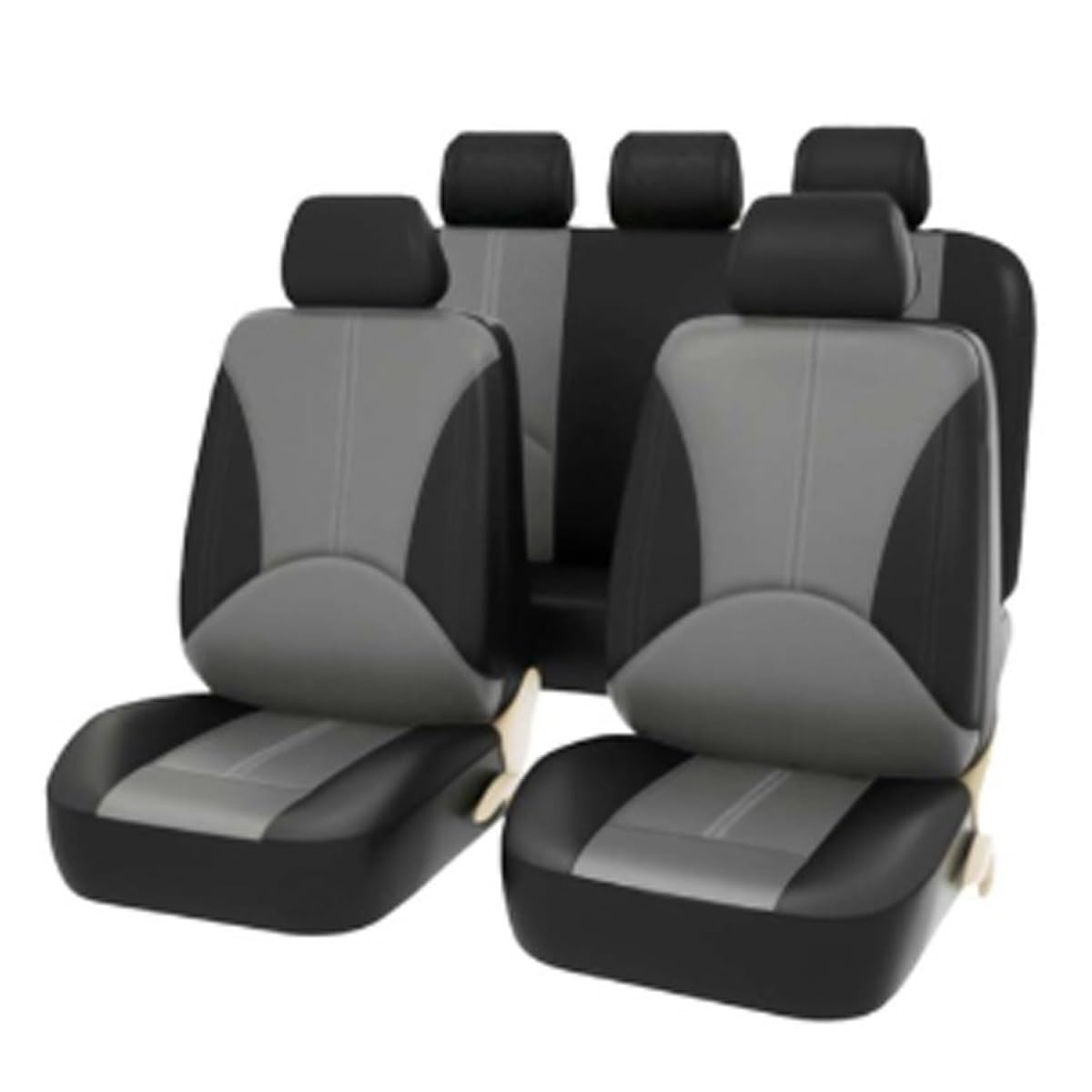 ZFTAP Auto Autositzbezüge Set für Land Rover Evoque 2door (L538) 2012 2013 2014 2015, 5-Sitzer Sitzbezüge-Set Autoschondecke,A/Black Gray von ZFTAP