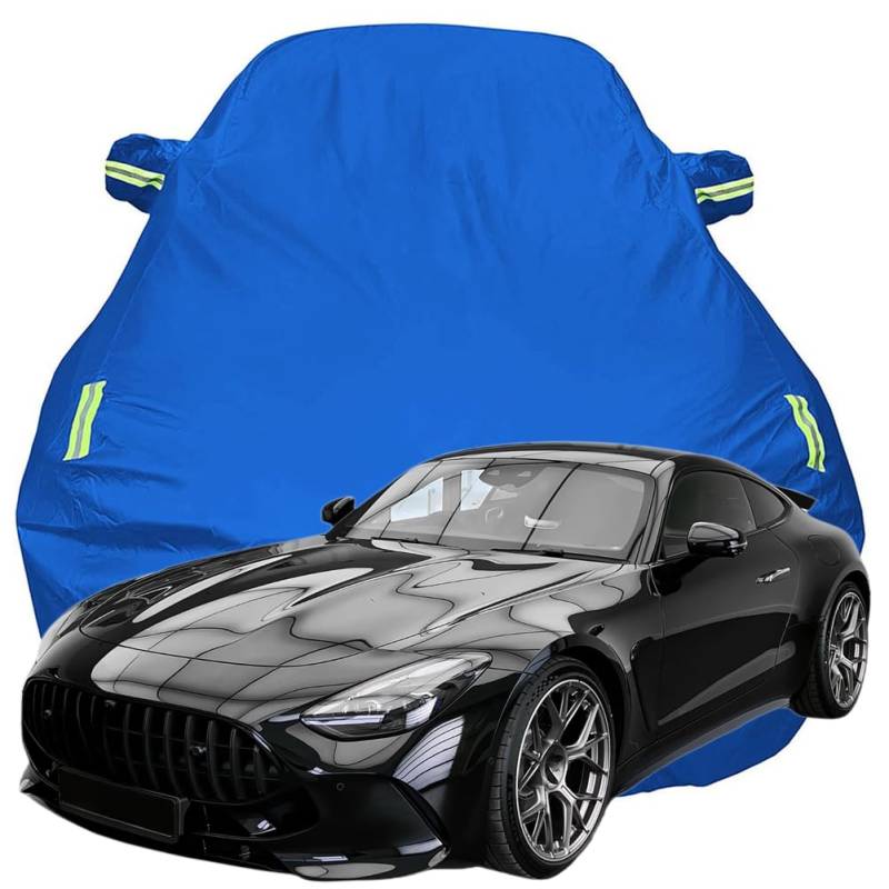 Vollgarage Autoabdeckung für Mercedes-Benz AMG GT63 Coupe, Schnee/Kratzfest/Uv-Schutz Oxford Autoplanen Garagen, Hagelschutzplane,Blue-Plus-Cotton von ZFZFC