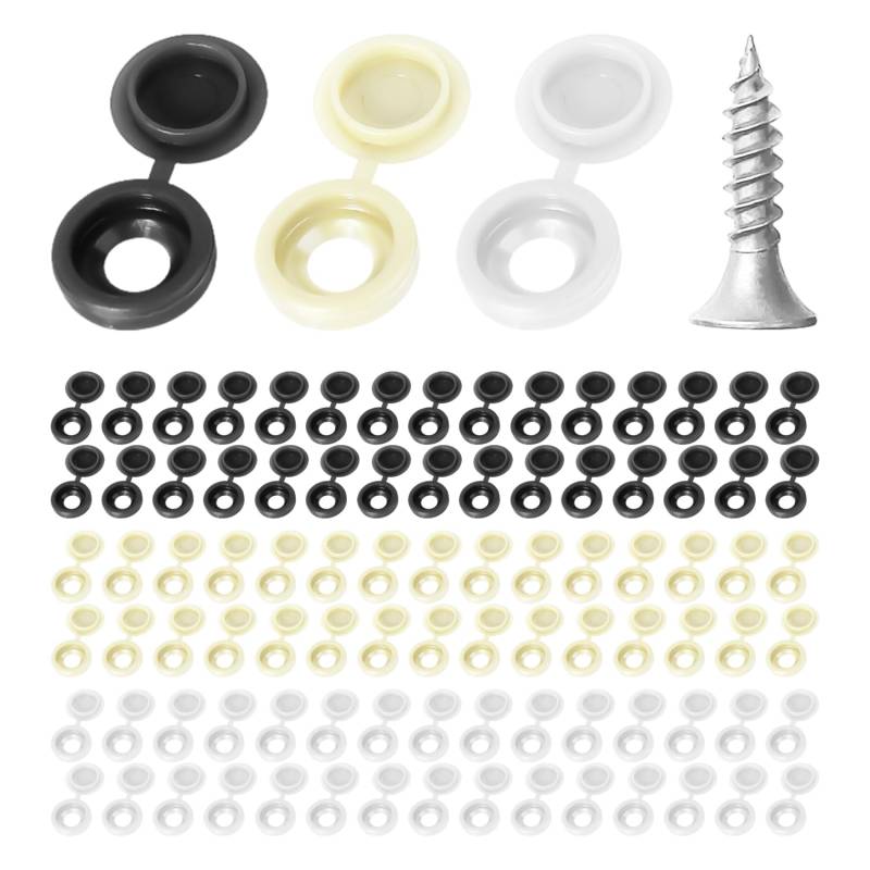 90 Stück Nummernschild-Muttern, 90 Stück Schrauben, Nummernschild-Befestigungsteile, Nummernschild-Schraubenabdeckung, Befestigungssatz von ZGDEIWGF