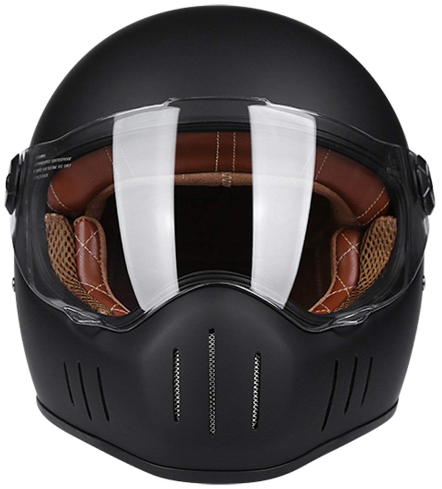 Integraler Motorradhelm Integrierter Motorradhelm Personalisierter Retro-Integralhelm Offroad-Helm Für Erwachsene Schutzhelm Für Herren Damen ECE-Zulassung Rennen Moped 7,L(57-58CM) von ZGFHTY