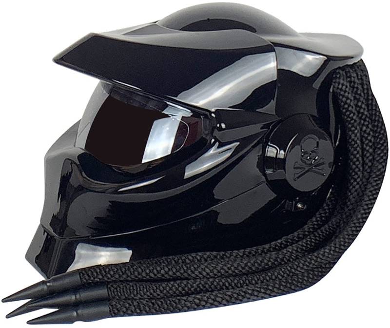 Motorrad-Integralhelm Front-klapphelm Mit Sonnenblende Zöpfe Warnlichter ECE-Zulassung Personalisierte Motorradhelme Männer Frauen Erwachsene Offroad Cruiser Chopper 2,M(57-58CM) von ZGFHTY