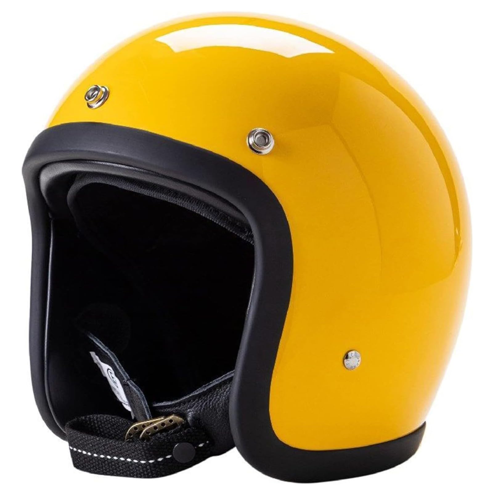 Offener Motorradhelm Japanischer Fiberglas-Jet-Motorradhelm Retro-3/4-Helm Mit Kleinem Körper Schutzhelm Für Herren Und Damen ECE-Zugelassen Halbhelm Erwachsene Moped Roller 4,XXL(60-61CM) von ZGFHTY