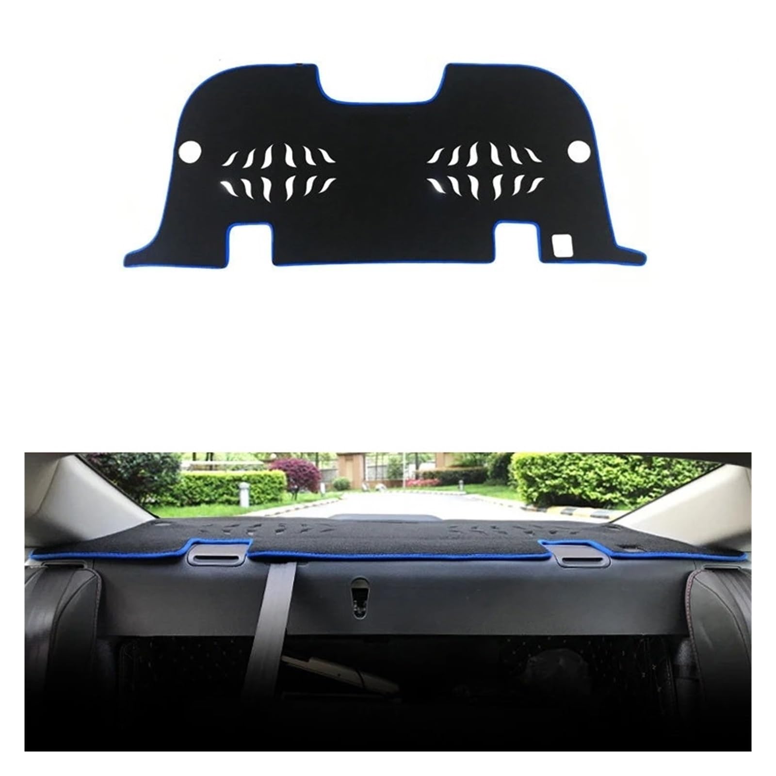 Auto Armaturenbrett Abdeckung Für Accord 10th 2018 2019 2020 2021 2022 Auto Dashboard Abdeckung Matte Vermeiden Licht Pad Instrument Plattform Dashboard Kissen Teppich Schutz Dash Mat(Rear Blue Side) von ZHANFEIS