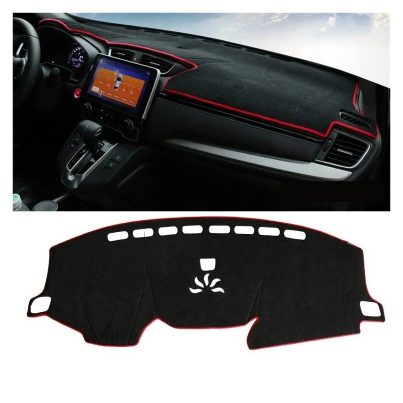 Auto Armaturenbrett Abdeckung Für CRV 5th 2017 2018 2019 2020 2022 Auto Dashboard Abdeckung Matte Vermeiden Licht Pad Instrument Plattform Dashboard Kissen Teppich Dash Mat(17-22 Red Side) von ZHANFEIS