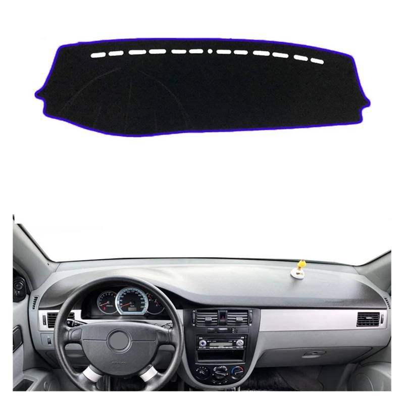 Auto Armaturenbrett Abdeckung Für Chevrolet Für Lacetti Für Optra 2004 2005 2006 2007 2008 2009 2010 2011 2012 2013 Auto Dashboard Abdeckung Dash Matte Teppich Dash Mat(Style 2-LHD-Blue) von ZHANFEIS