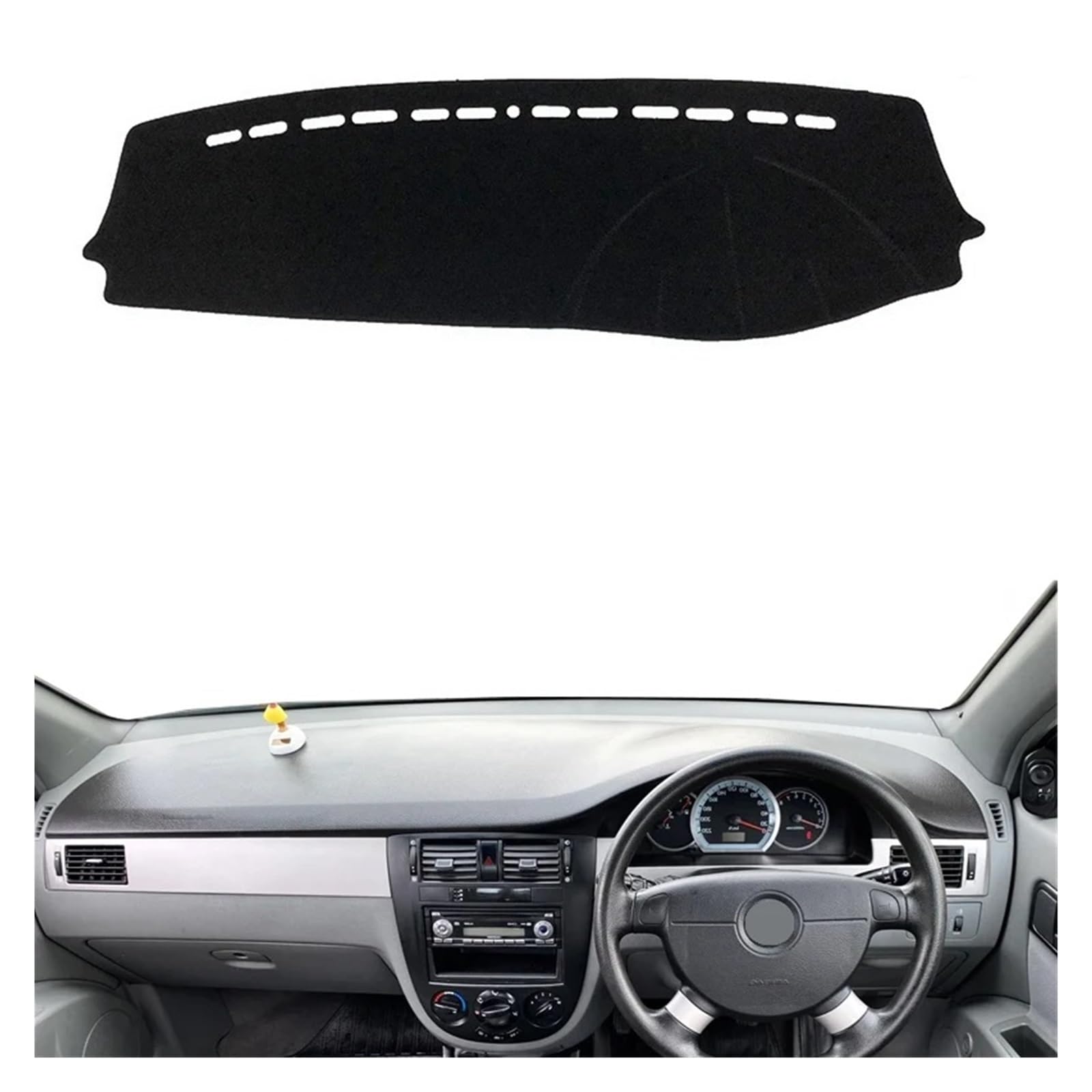 Auto Armaturenbrett Abdeckung Für Chevrolet Für Lacetti Für Optra 2004 2005 2006 2007 2008 2009 2010 2011 2012 2013 Auto Dashboard Abdeckung Dash Matte Teppich Dash Mat(Style 2-RHD-Black) von ZHANFEIS