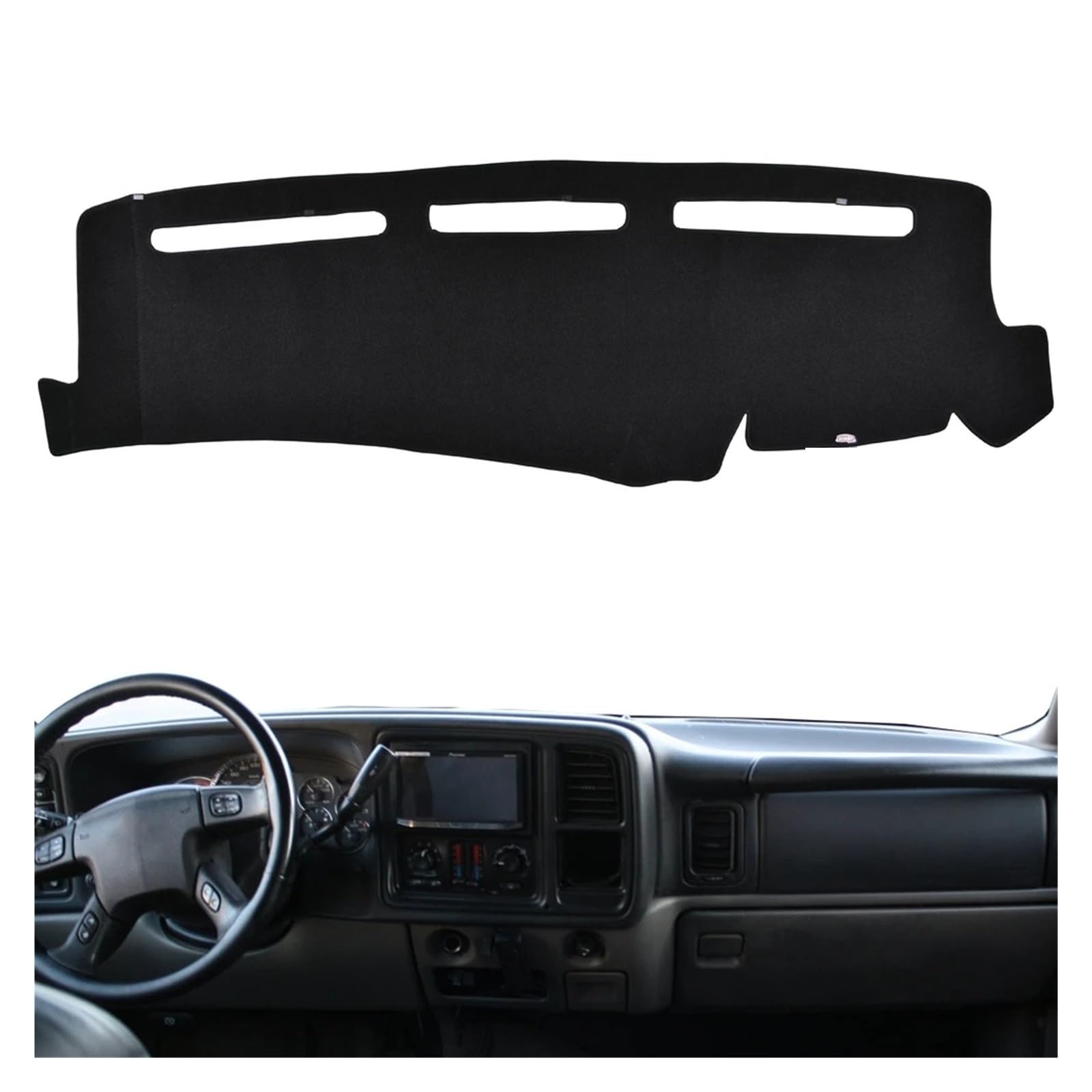 Auto Armaturenbrett Abdeckung Für Chevy Für Silverado Für Avalanche Für Tahoe Für Suburban Auto Armaturenbrettmatte Armaturenbrettabdeckung Dashmat Anti-Schmutz-Pad Teppich Sonnenschutz Dash Mat von ZHANFEIS