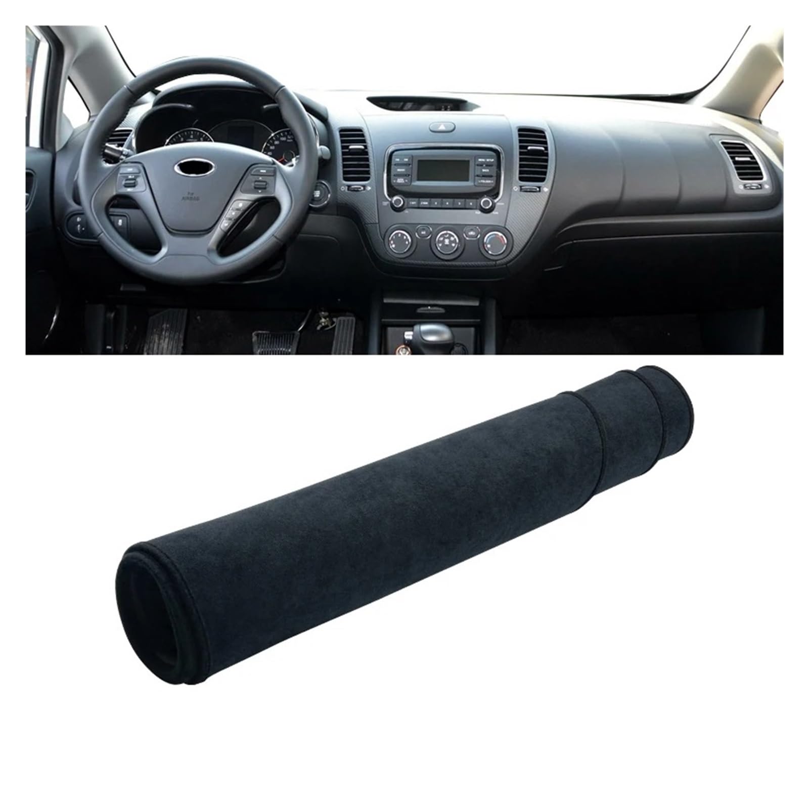 Auto Armaturenbrett Abdeckung Für Kia Für Cerato Für Forte K3 2013 2014 2015 2016 2017 2018 Auto-Armaturenbrett-Matte Vermeiden Sie Licht Sonnenschutz-Pads Abdeckung Anti-UV Dash Mat(B LHD Black) von ZHANFEIS