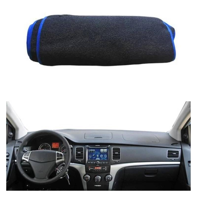 Auto Armaturenbrett Abdeckung Für Ssangyong Für Korando 2011 2012 2013 LHD Sonnenschutz Pad Teppich Dashmat Sonnenschutz Pad Auto Dashboard Abdeckung Teppich Cape Dash Mat(Blue) von ZHANFEIS