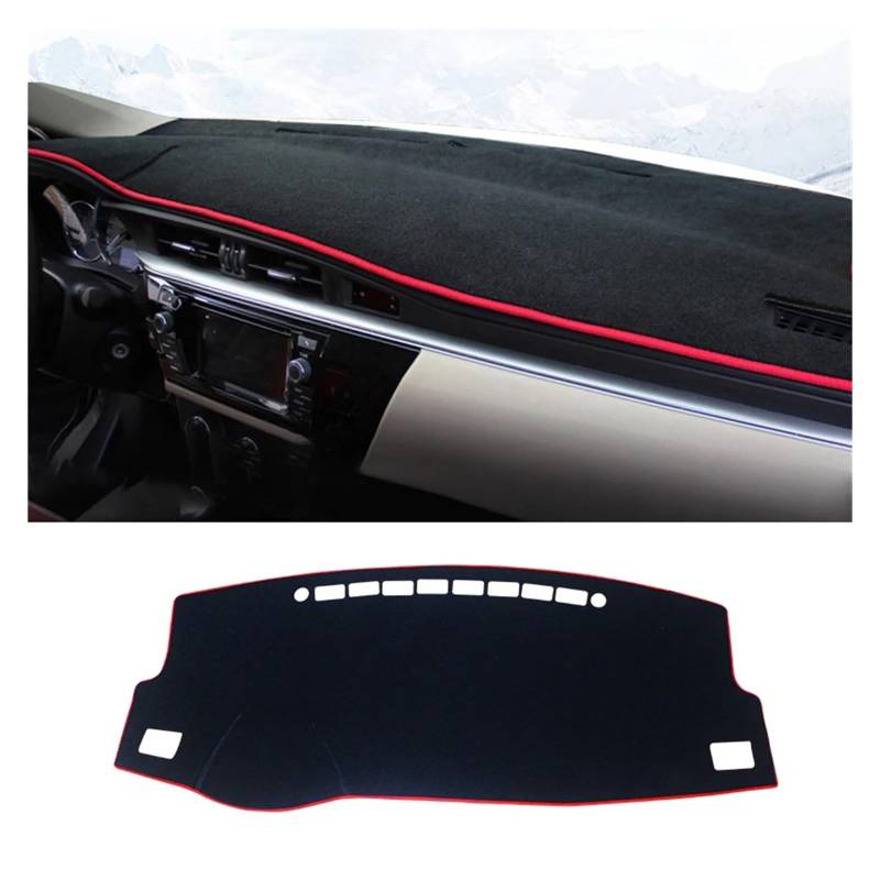 Auto Armaturenbrett Abdeckung Für Toyota Für Corolla E180 E150 2006 2007 2008 2009 2010 2012 2013 2014 2015 2016 2017 2018 Auto Dashboard Abdeckung Dash anti-uv Matte Dash Mat(LHD 14-18 Red) von ZHANFEIS