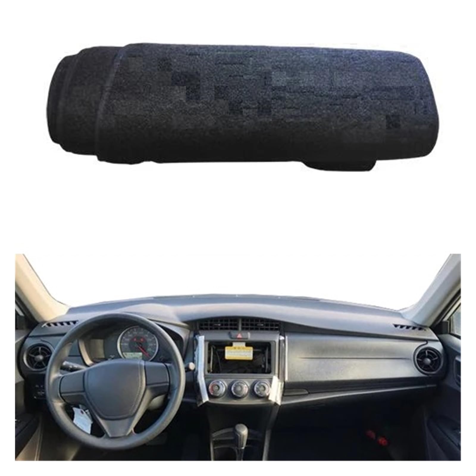 Auto Armaturenbrett Abdeckung Für Toyota Für Corolla Für Axio 2012-2017 2018 2019 Sonnenschutz Armaturenbrettabdeckung Auto Armaturenbrettabdeckung Dashmat Dashmatte Teppich Cape Dash Mat(LHD Black) von ZHANFEIS