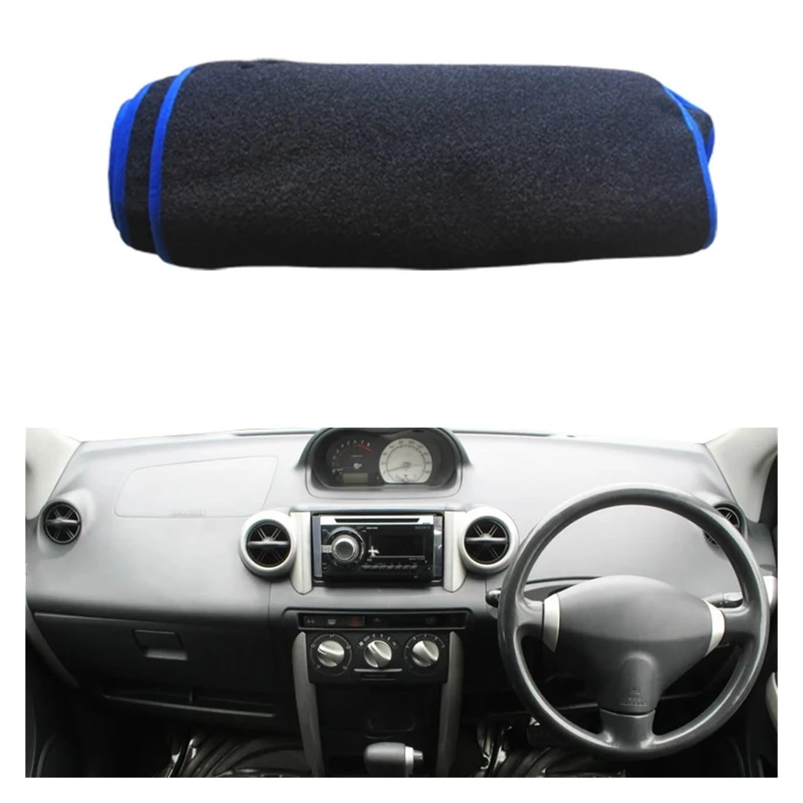 Auto Armaturenbrett Abdeckung Für Toyota Für IST 2001 2002 2003 2004 2005 Anti-Rutsch-Matte Kissen Pad Sonnenschirm Dashmat Teppich Schutz Fall Auto Armaturenbrett Abdeckung Dash Mat(RHD Blue) von ZHANFEIS