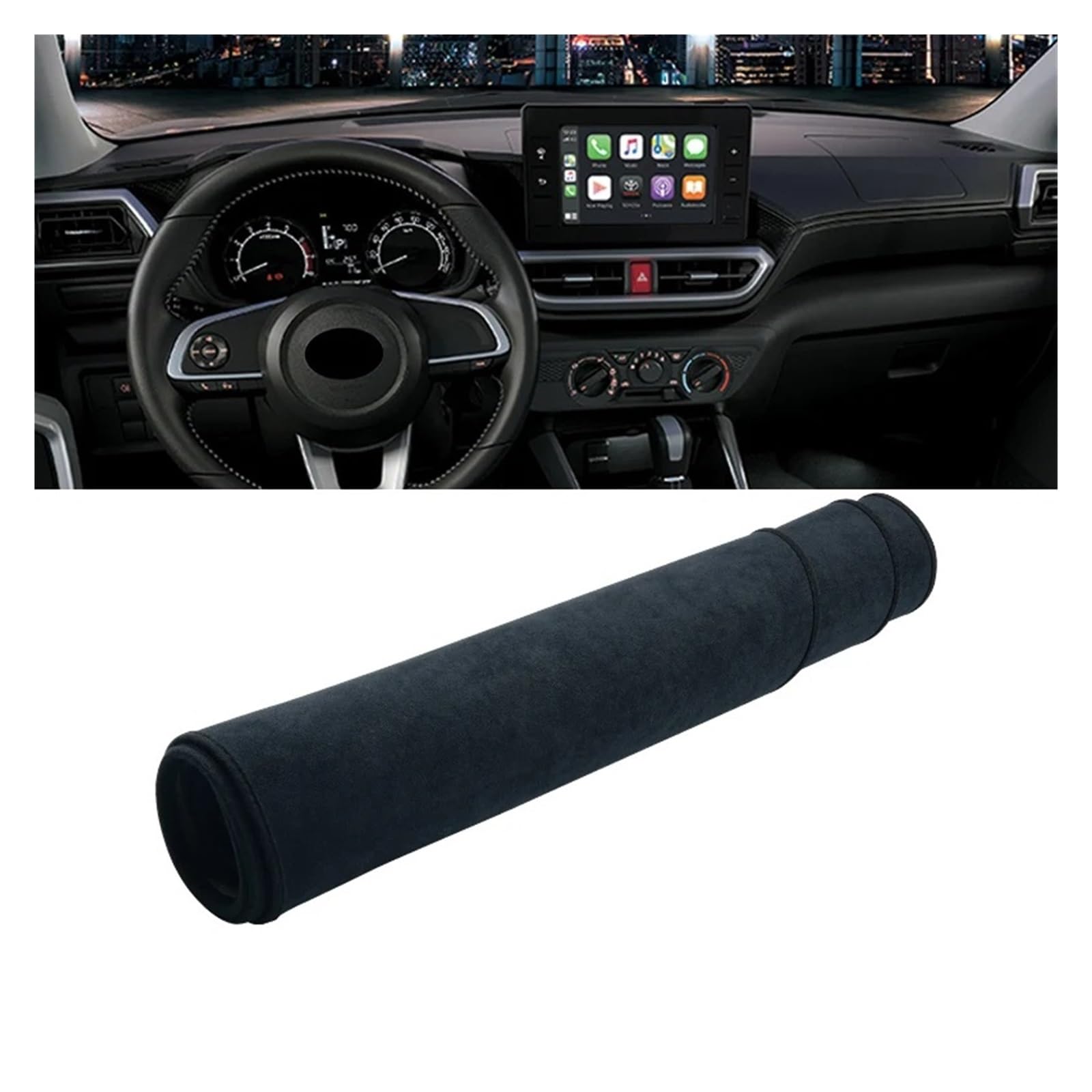 Auto Armaturenbrett Abdeckung Für Toyota Für Raize 2019 2020 2021 2022 2023 Vermeiden Sie Lichtpad Instrumententischplatte Anti-UV-Matten Auto-Armaturenbrettabdeckung Dash Mat(B LHD Black) von ZHANFEIS