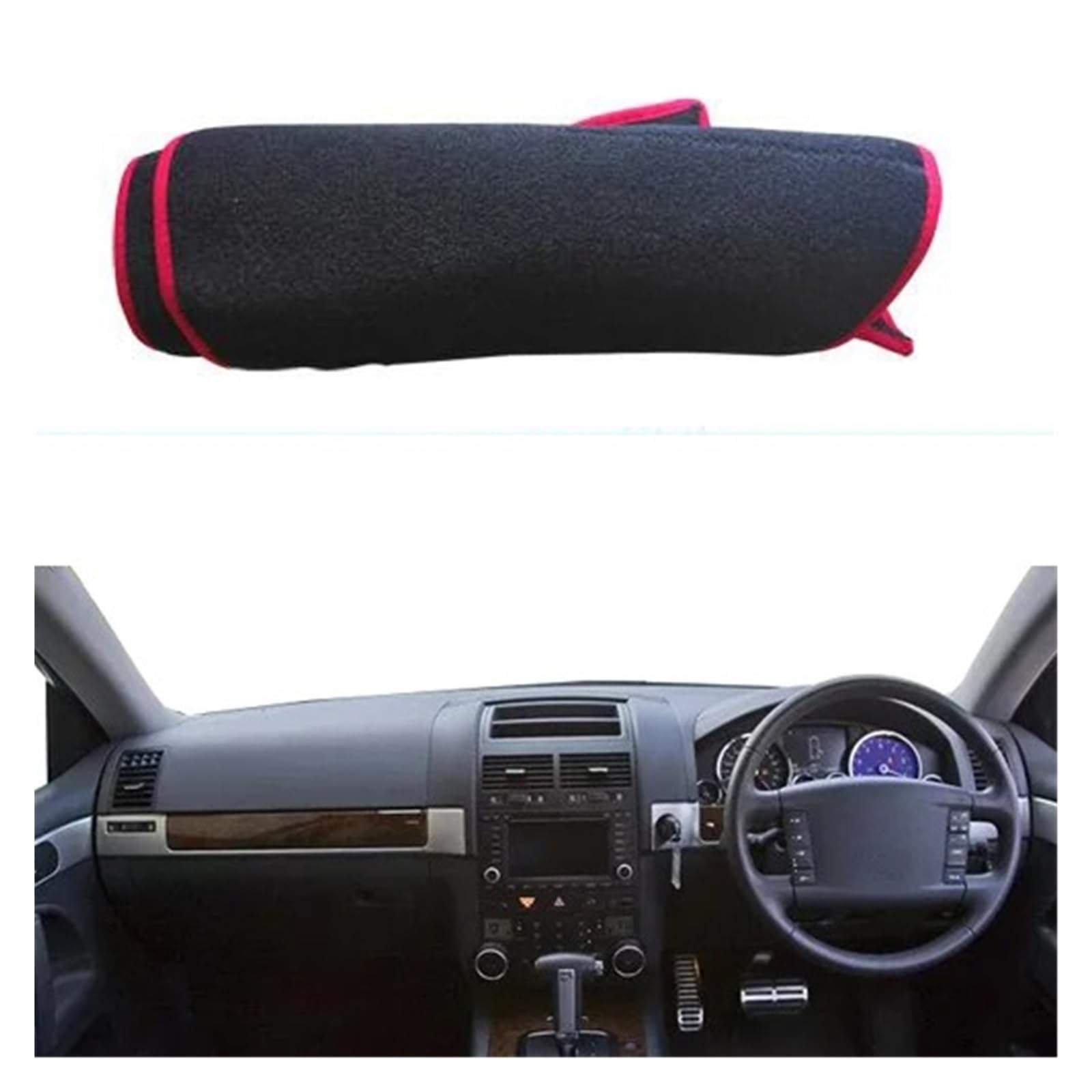 Auto Armaturenbrett Abdeckung Für VW Für Touareg 2003 2004 2005 2006 2007 2008 2009 2010 Auto Dashboard Abdeckung Dash Matte Teppich Cape Dash Mat(Pink) von ZHANFEIS