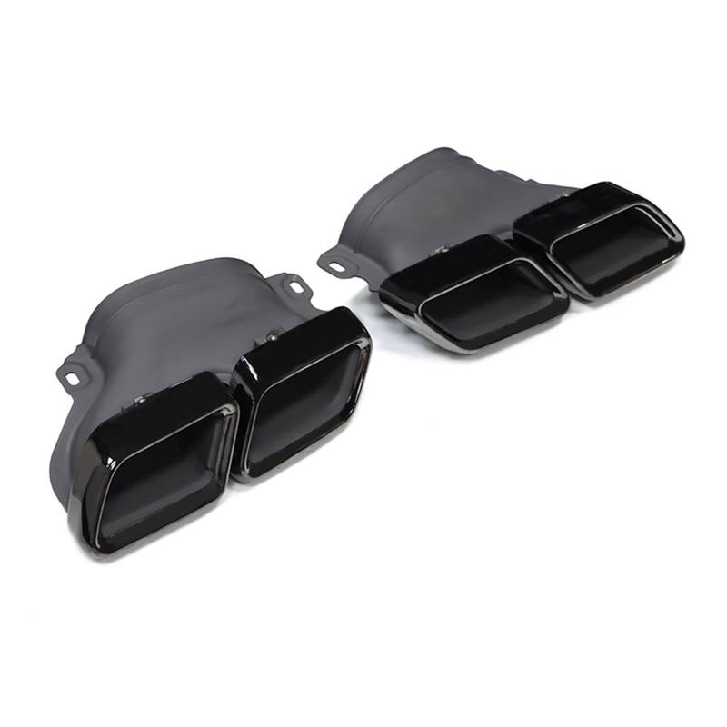 Auto Auspuff Endrohr Für Benz C63 W205 C200 C300 C180 C260 2015 2016 2017 2018 Quad Endrohr Düse Auto Auspuff Tip Muffler Tipps Auspuffblende(Black A) von ZHANFEIS