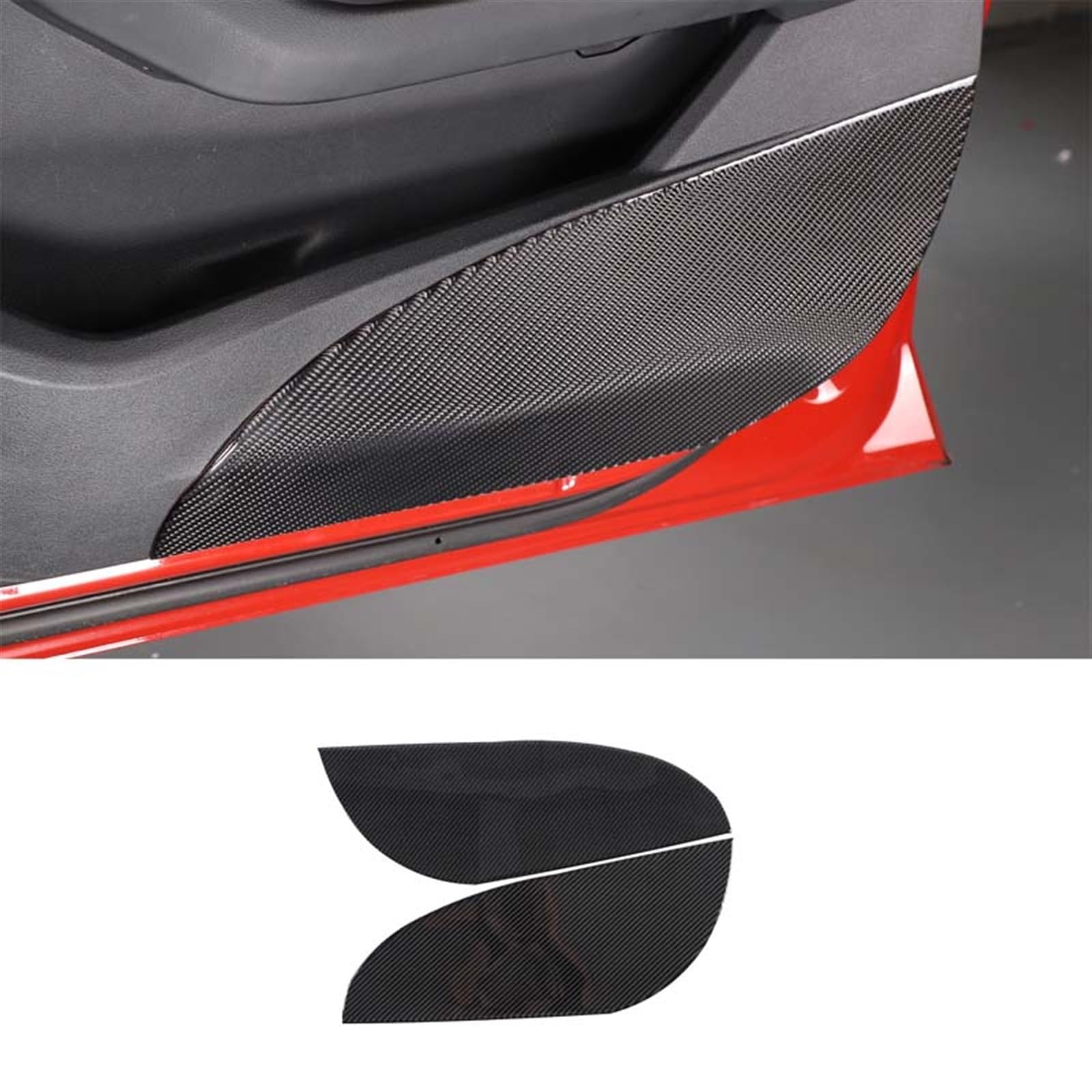 Auto Innenraum 2 Serie F44 2020 2021 2022 2023 Autozubehör Soft Carbon Fiber Autotür Anti-Kick Panel Aufkleber Auto Zierleisten Innen(Front Door) von ZHANFEIS