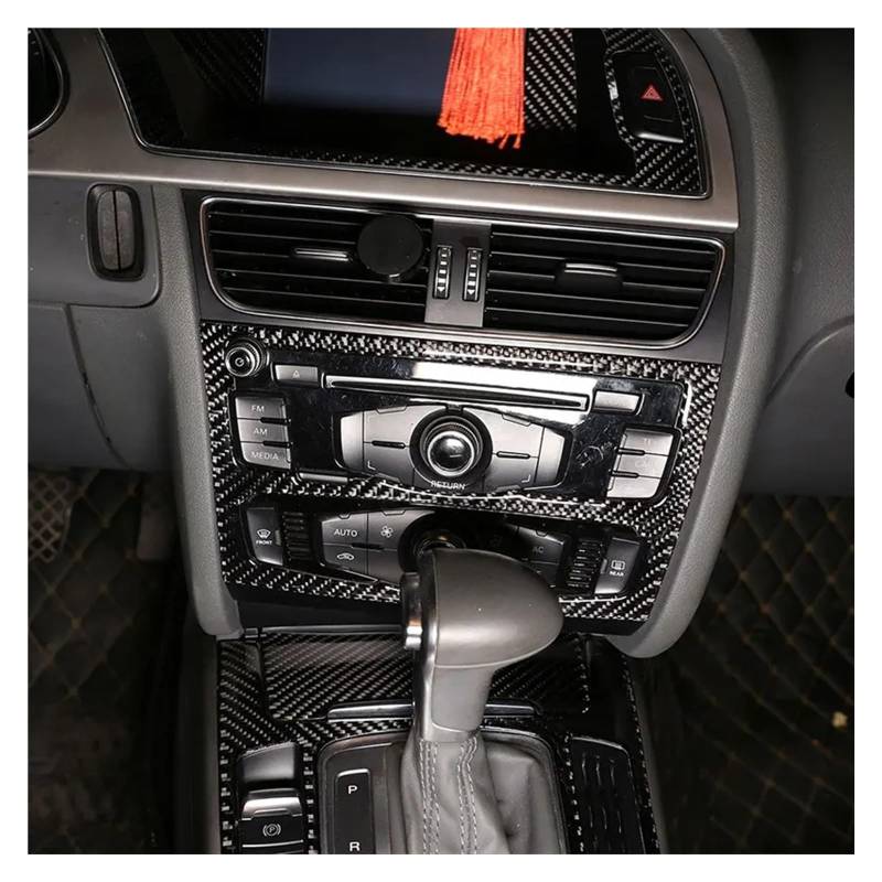 Auto Innenraum A4L A5 2013 2014 2015 2016 Zentrale Steuerung CD Panel Aufkleber Dekoration 3D Innen Zubehör Aufkleber Auto Zierleisten Innen von ZHANFEIS