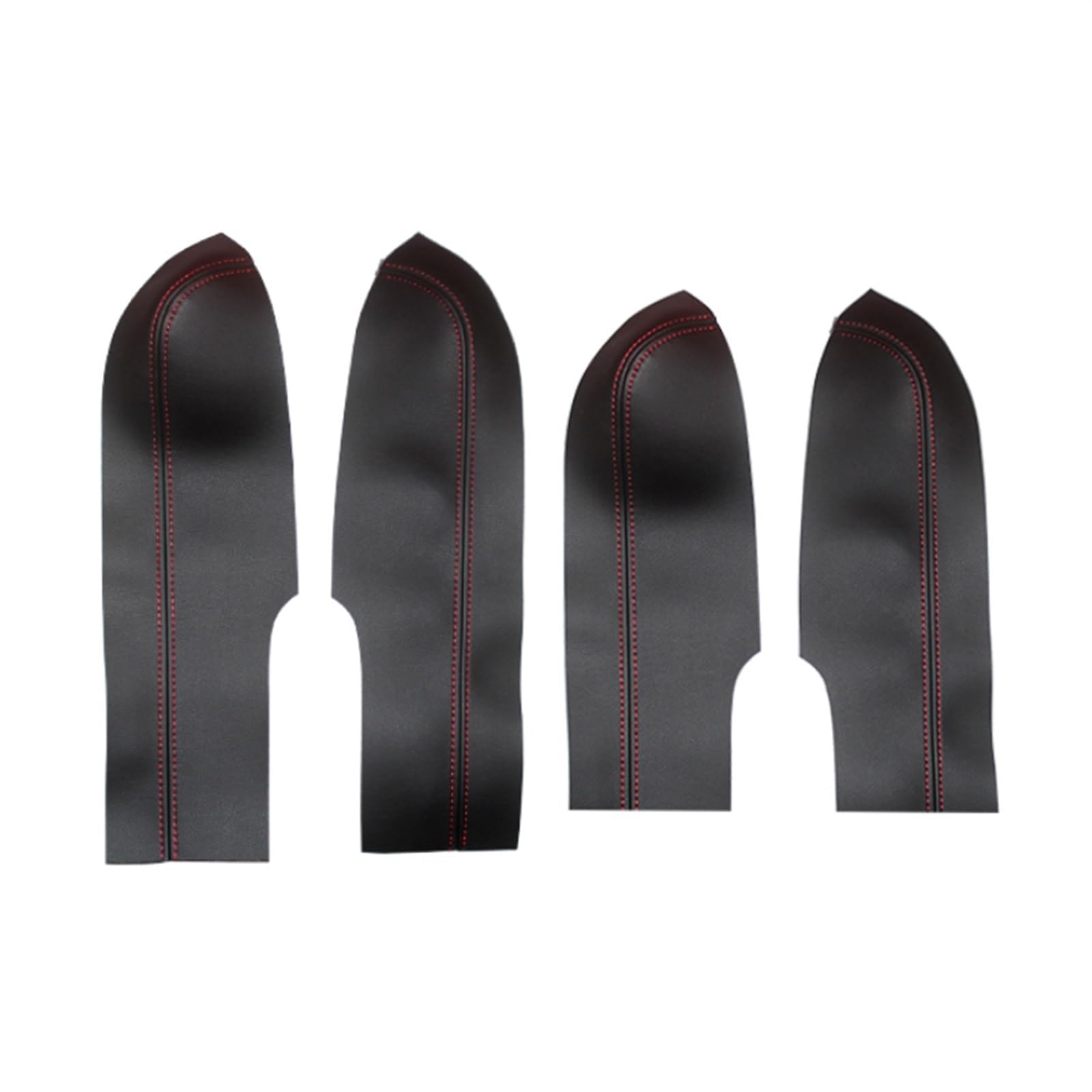 Auto Innenraum Für Civic 8th Gen Limousine 2006 2007 2008 2009 2010 2011 Auto Türgriff Armlehne Panel Mikrofaser Leder Abdeckung Trim Auto Zierleisten Innen(4pcs,Black-red line) von ZHANFEIS