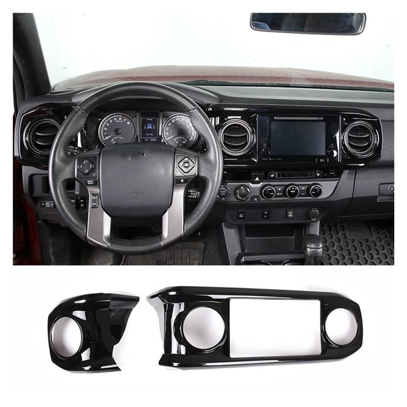 Auto Innenraum Für Toyota Für Tacoma 2016-2020 Auto Zubehör Center Console Dashboard Air Conditioner Outlet Rahmen Abdeckung Dekorative Aufkleber Auto Zierleisten Innen(G) von ZHANFEIS