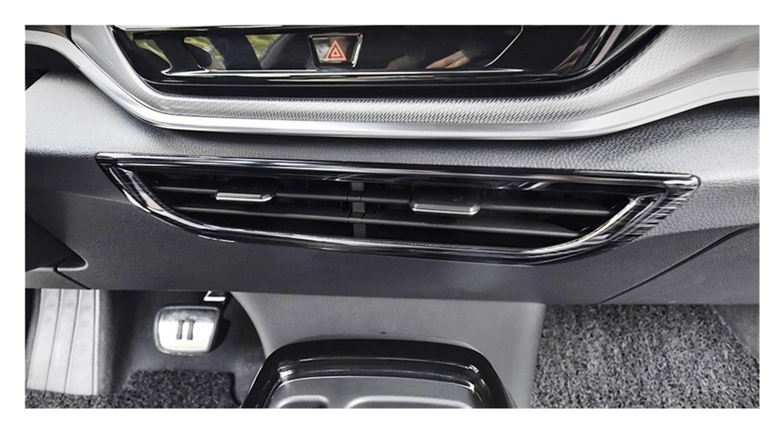 Auto Innenraum Für VW ID.4 ID4 ID.5 X Pro Für Crozz 2021 2022 2023 Outlet Mittleren Zustand Lünette Ring Auto-Aufkleber Auto Air Vent Rahmen Auto Zierleisten Innen(Black Brushed) von ZHANFEIS