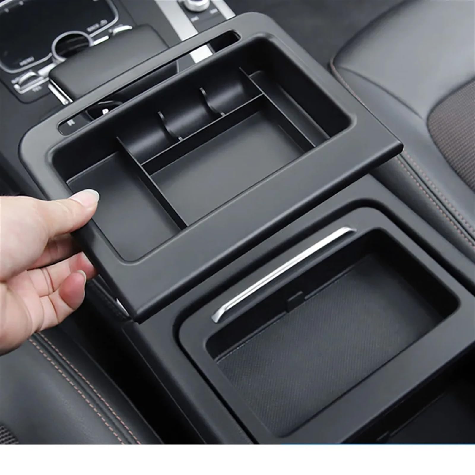 Auto Innenraum Q5 FY B9 2018-2021 Auto Zentrale Steuerung Armlehne Lagerung Box ABS PlasticTuning Auto Innen Zubehör Organizer Auto Zierleisten Innen von ZHANFEIS