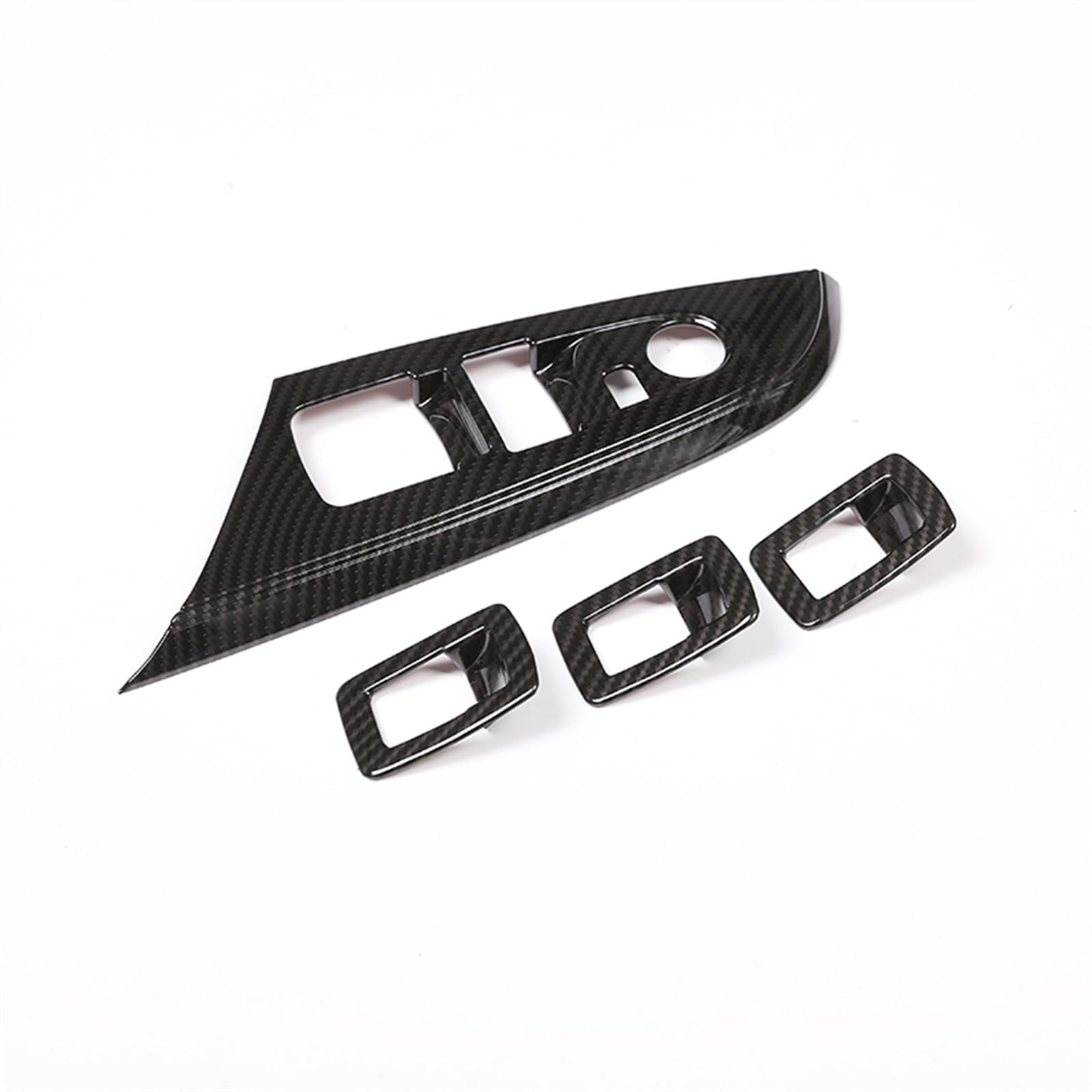 Auto Innenraum X3 X4 F25 F26 2011-2017 ABS Zubehör Auto Fenster Glas Hebe Schalter Tasten Rahmen Dekoration Abdeckung Trim Auto Zierleisten Innen(Carbon Fiber) von ZHANFEIS