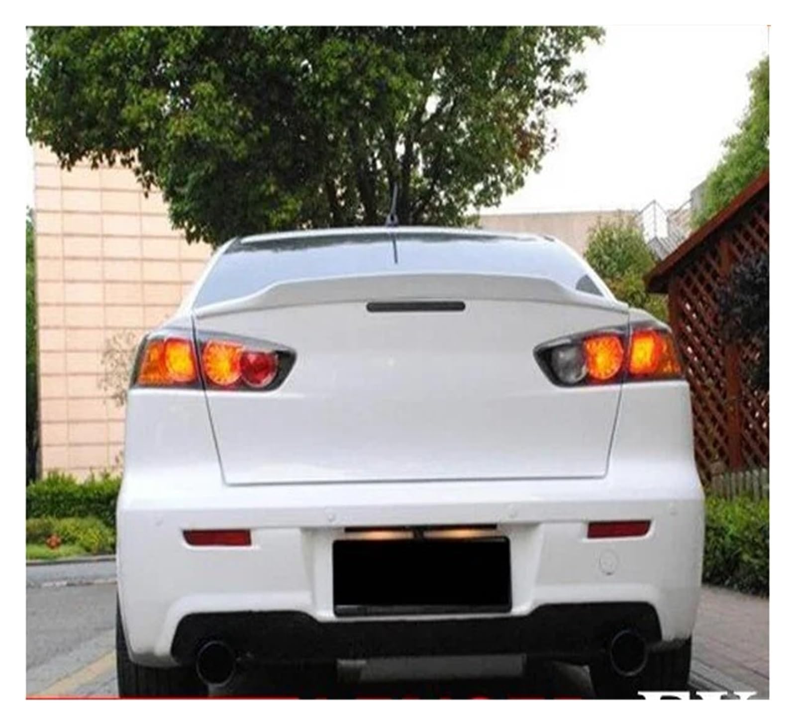 Heckspoiler Lippe Für Für Lancer EX Für Evo 2008 2009 2010 2011 2012 2013 2014 2015 Auto Heckflügel ABS Heckspoilerlippe Heckspoiler Auto Kofferraum Spoiler(Weiß) von ZHANFEIS