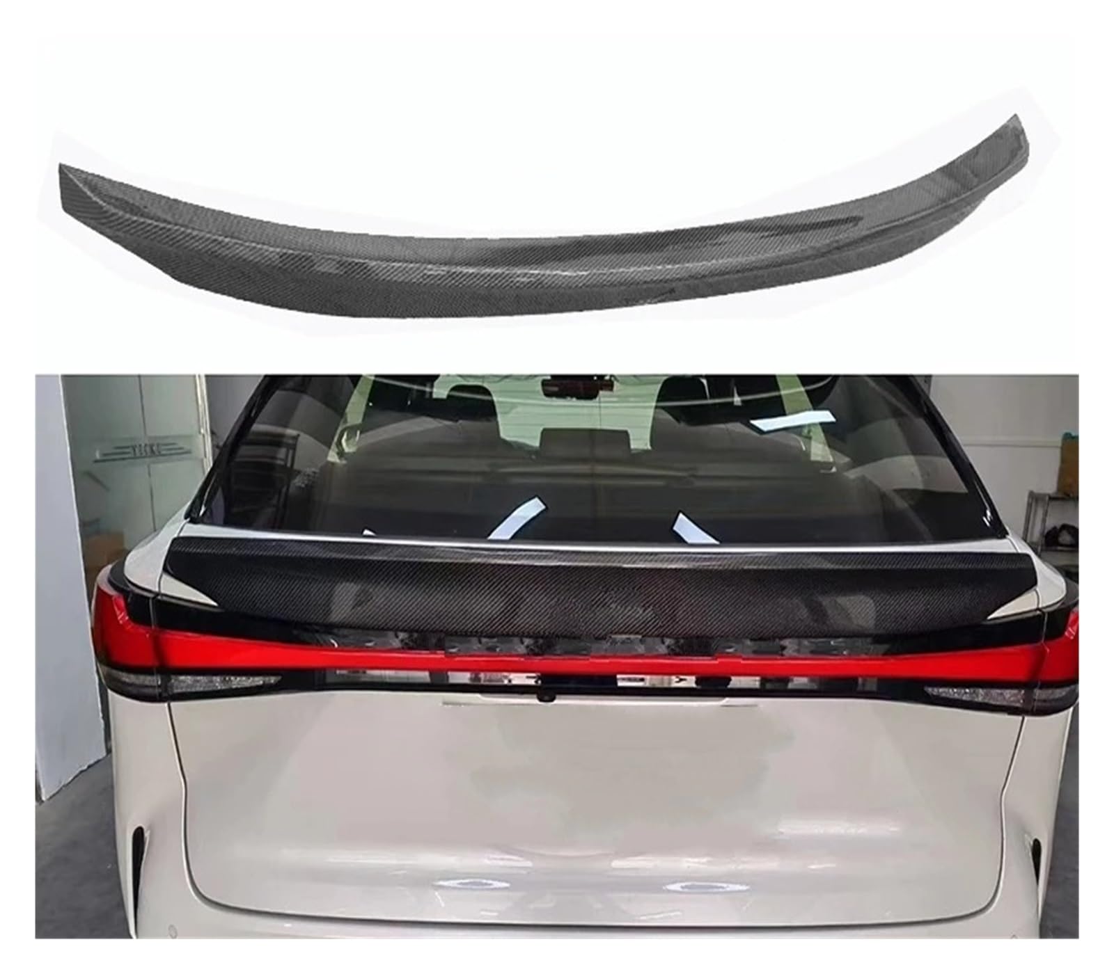 Heckspoiler Lippe Für Lexus RX 350 450 500 2023 Kofferraumdeckel Mittelflügel Autospoiler Dekoration Zubehör Auto Heckflügel Heckspoiler Auto Kofferraum Spoiler(Tail Carbon Fiber) von ZHANFEIS