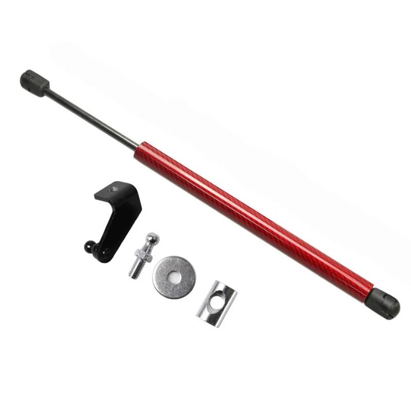 Motorhaubendämpfer Für Ford Für Fiesta Mk6 Mk7 2009-2020 Front Hood Bonnet Modify Carbon Fiber Gas Spring Shock Dämpfer 1PC Strut Motorhaube Gasfeder(Red Carbon Fiber) von ZHANFEIS