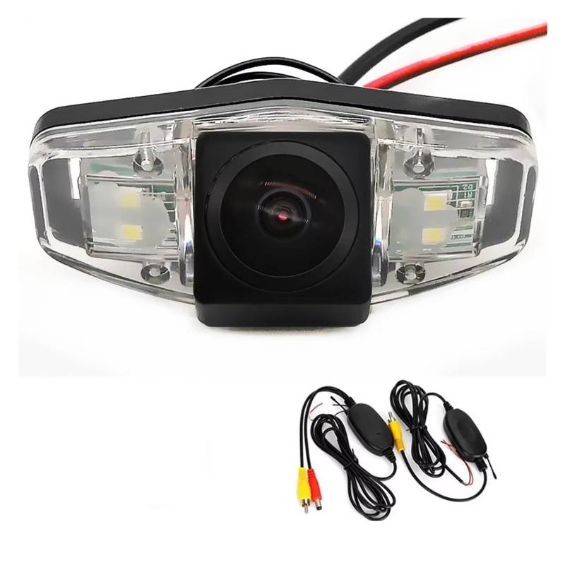 Rückfahrkamera für Auto Für Pilot Für Accord Für Civic EK FD Für Odyssey Für Für TSX AHD Fisheye 12LED Dynamische Flugbahn Auto Rückansicht Drahtlose Kamera Rückkamera(CVBS FisheyeWireless) von ZHANFEIS