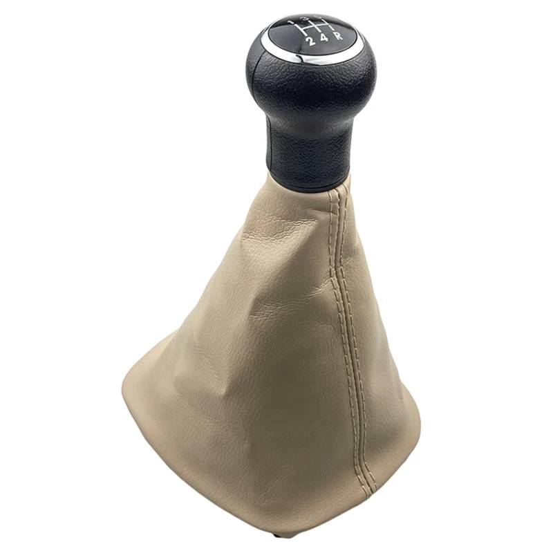 Schaltknäufe 5/6-Gang-Schaltknauf Aus Leder Für VW Für Passat B5 B5.5 1998–2004 Schaltsack Schaltmanschette (Farbe : 5 Speed Beige A) von ZHANFEIS