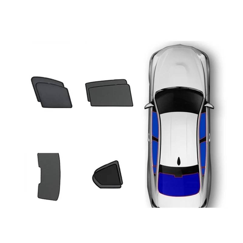Sonnenblende Auto Für Hyundai Für Palisade 2020 2021 2022 Autotür-Sonnenschutzvisier Mesh-Vorhänge Seitenfenster Sonnenschutz UV-Wärme-Sonnenschutz Autoscheiben Sonnenschutz(Full set 7pcs) von ZHANFEIS