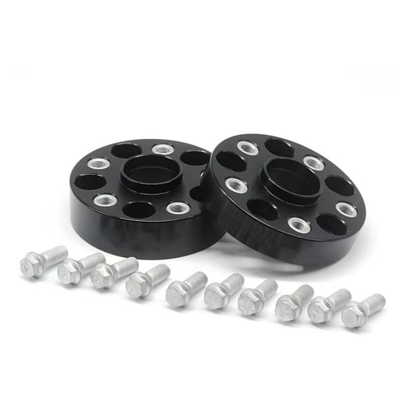 Spurverbreiterung Für A1 Für A2 Für A3 TT 2 Stück 20/25/30/35/50mm Aluminium Legierung CNC Spurverbreiterungen Anzug PCD 5x100 CB 57,1 Spürverbreiterungsatz(2Pieces 50mm Black) von ZHANFEIS