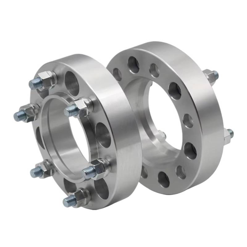 Spurverbreiterung Für Toyota Für Land Für Cruiser Geschmiedete Aluminiumlegierung 2 Stück 20/25/30/35/40/45mm PCD 6x139,7 100mm Spurverbreiterungen Adapter 6 Lug Spürverbreiterungsatz(2Piece 20mm Silv von ZHANFEIS