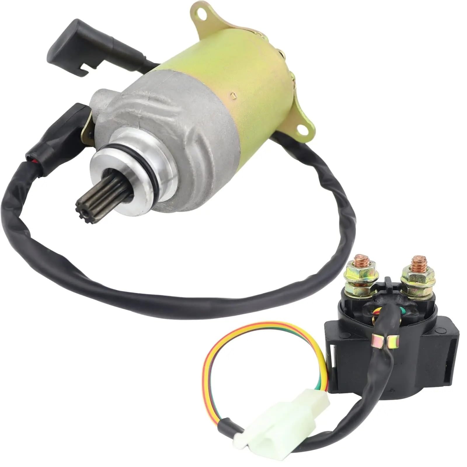 ZHANFEIS Starter Anlasser Für GY6 Motor 125CC 150CC ATV Roller Moped Go Kart Quad 4 Wheelers Starter Motor Magnet Relais Startermotor von ZHANFEIS