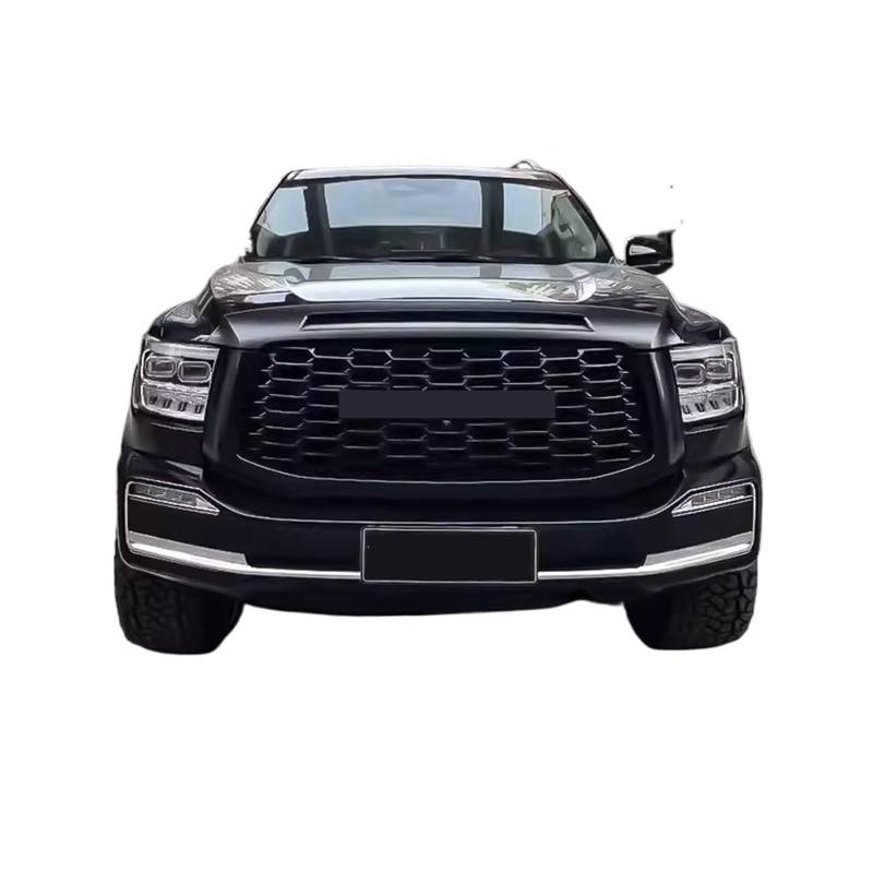 ZHANGAILINGBI ABS-Offroad-Grill – kompatibel mit Great Wall Tank 500 2019–2021 – Racing-Grill Mattschwarz mit Chromrahmen – Auto-Außenteile(Black) von ZHANGAILINGBI