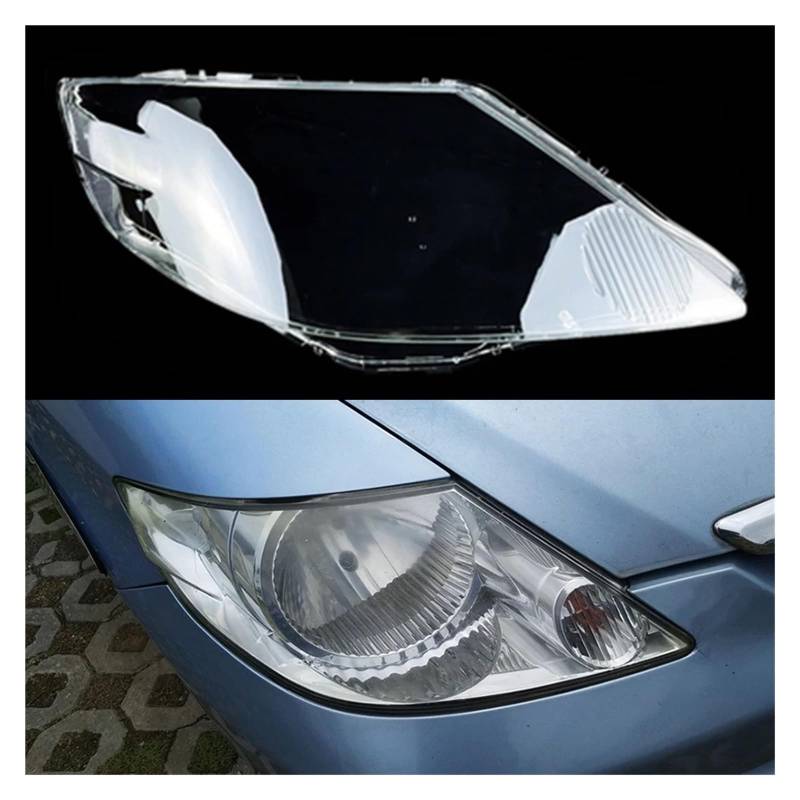 ZHANGAILINGBI Auto-Frontscheinwerfer-Abdeckung, Auto-Scheinwerfer-Lampenschirm, Lampenabdeckung, Kopflampen-Licht, Glaslinsenschale, kompatibel mit Honda Fit Jazz Sedan 2003–2007(Sedan Right) von ZHANGAILINGBI