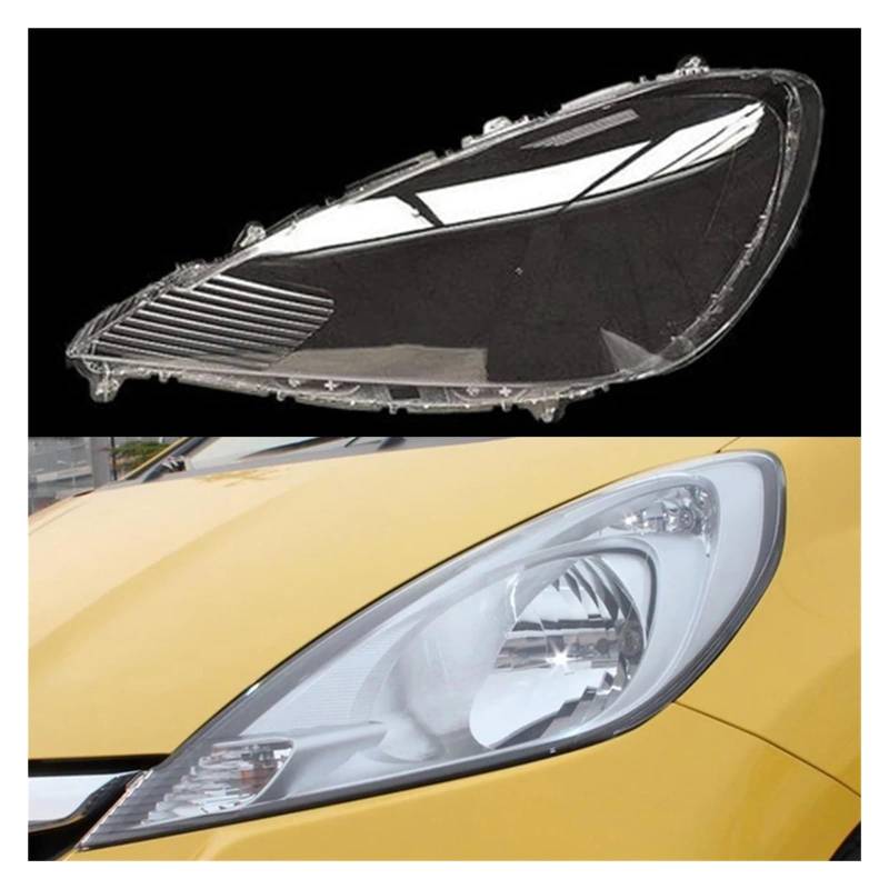 ZHANGAILINGBI Auto Frontscheinwerfer Glas Scheinwerfer Transparent Lampenschirm Lampe Shell Auto Objektiv Abdeckung Kompatibel for Honda Fit Jazz Fließheck 2011 2012 2013(Hatchback Left) von ZHANGAILINGBI