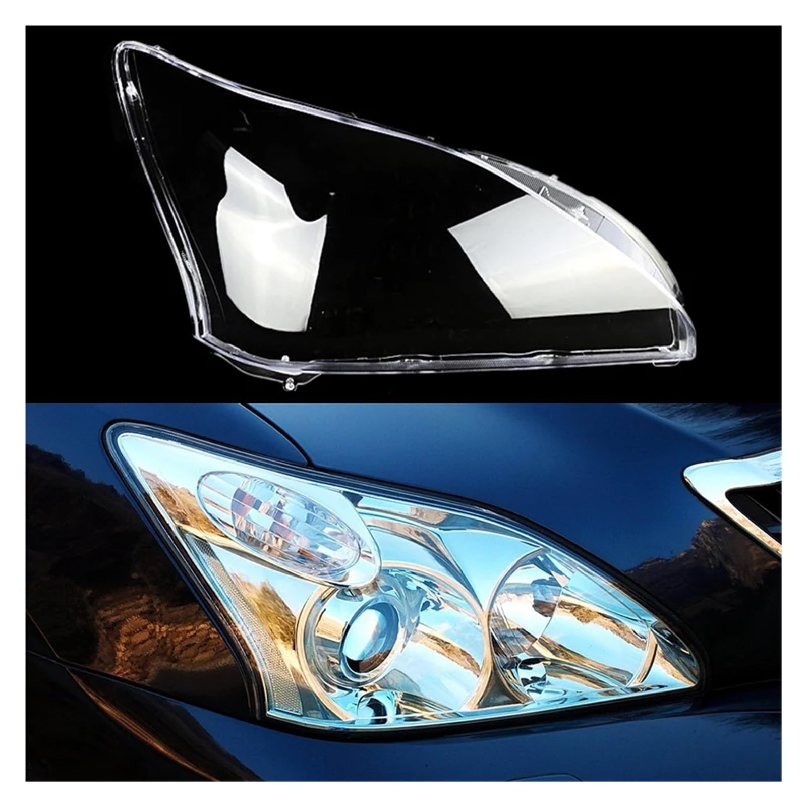 ZHANGAILINGBI Auto-Frontscheinwerfer-Glas-Scheinwerferkappen, transparente Lampenschirm-Lampenschale, automatische Objektivabdeckung, kompatibel mit Lexus RX300 RX350 RX400 2003–2008(Right) von ZHANGAILINGBI